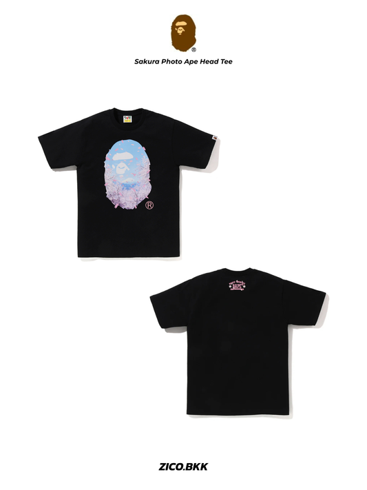 Bape Sakura Photo Ape Head Tee
