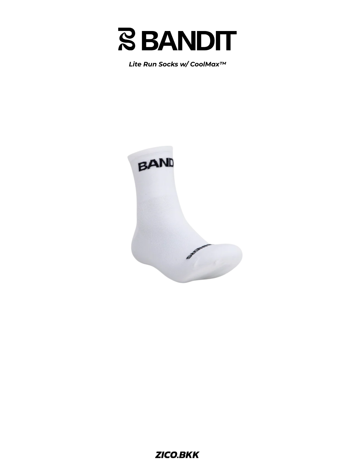 Bandit Lite Run Socks w/CoolMax™ - Bandit Running Running Socks | ZICO.BKK
