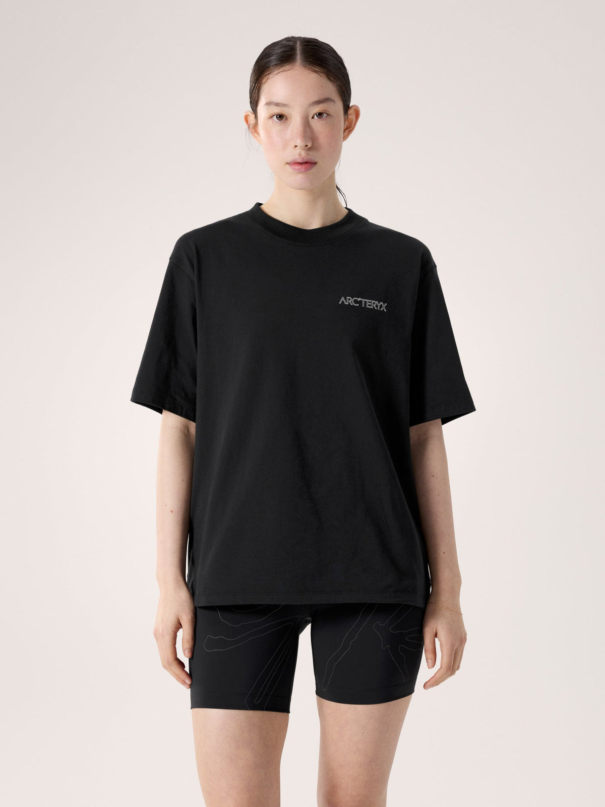 Arc'teryx Subida SS Tee Women's Black / Arctic Silk front view
