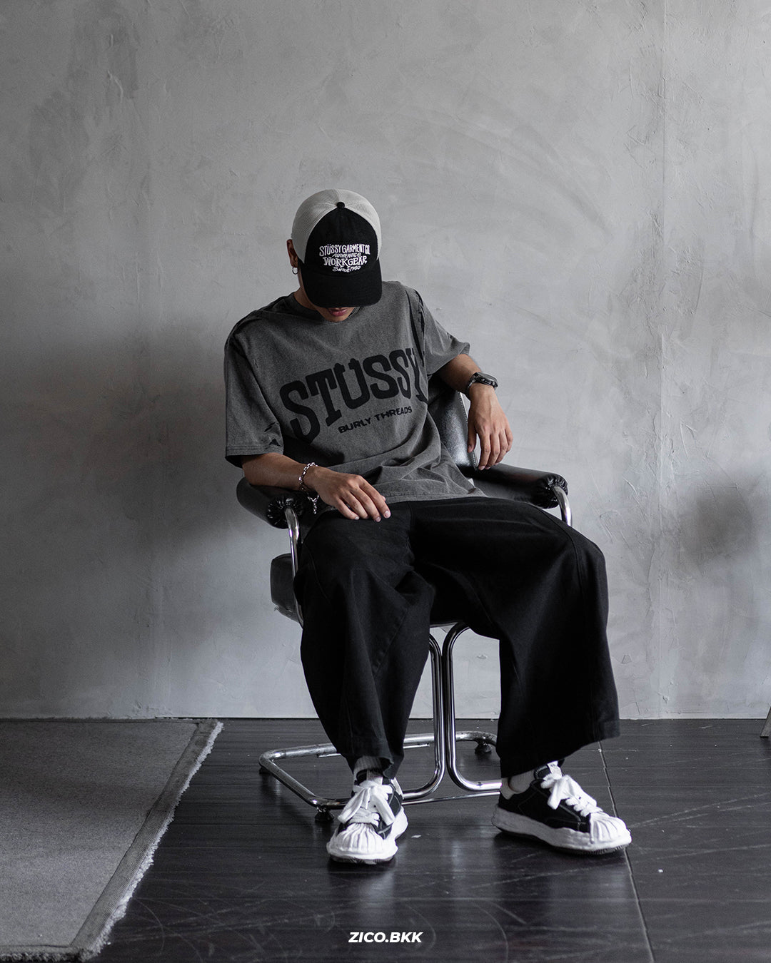 Stussy Burly Stone Washed Tee - Stussy T-Shirt | ZICO.BKK