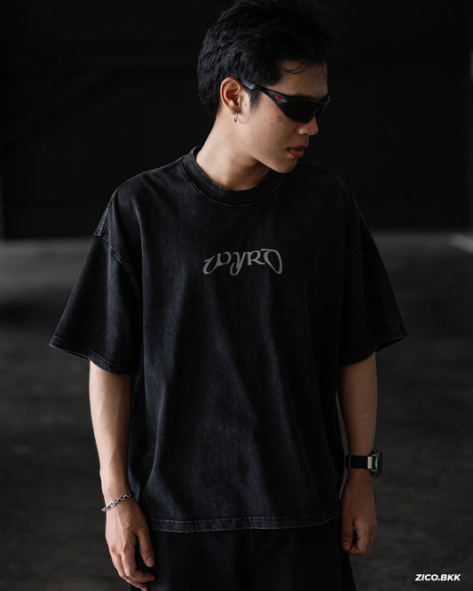 Wyrd Celtica Acid Washed Tee - Black