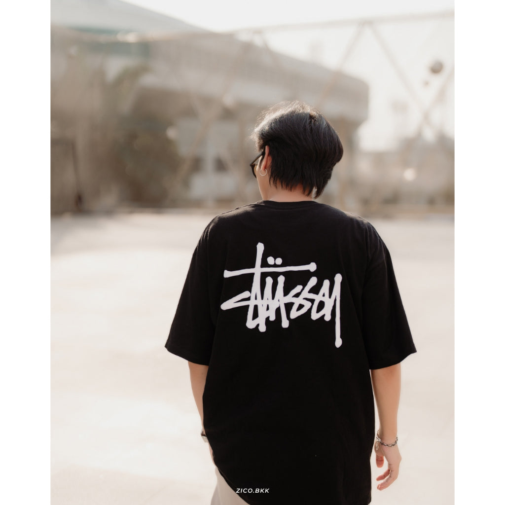 Stussy Basic Logo Tee Black/White - Stussy T-Shirt | ZICO.BKK
