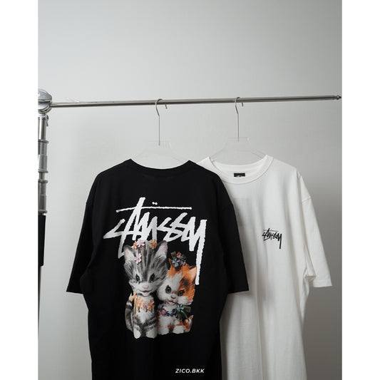 Stussy Kittens Tee Black/White