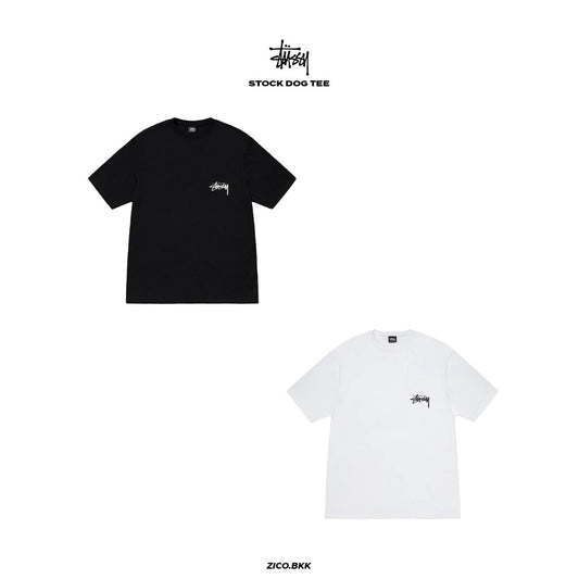 Stussy Stock Dog Tee (Black/White)