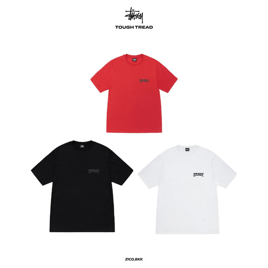Stussy Tough Tred Tee (Black/White/Cayenne)