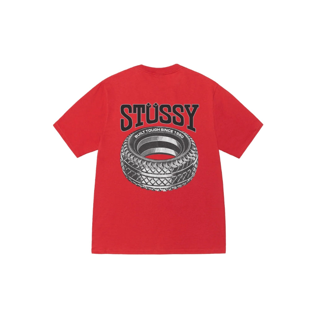 Stussy Tough Tred Tee (Black/White/Cayenne)