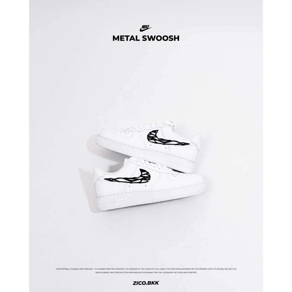 Nike W Air Force 1 ’07 LX "Liquid Metal Swoosh" (IF1686- 101)