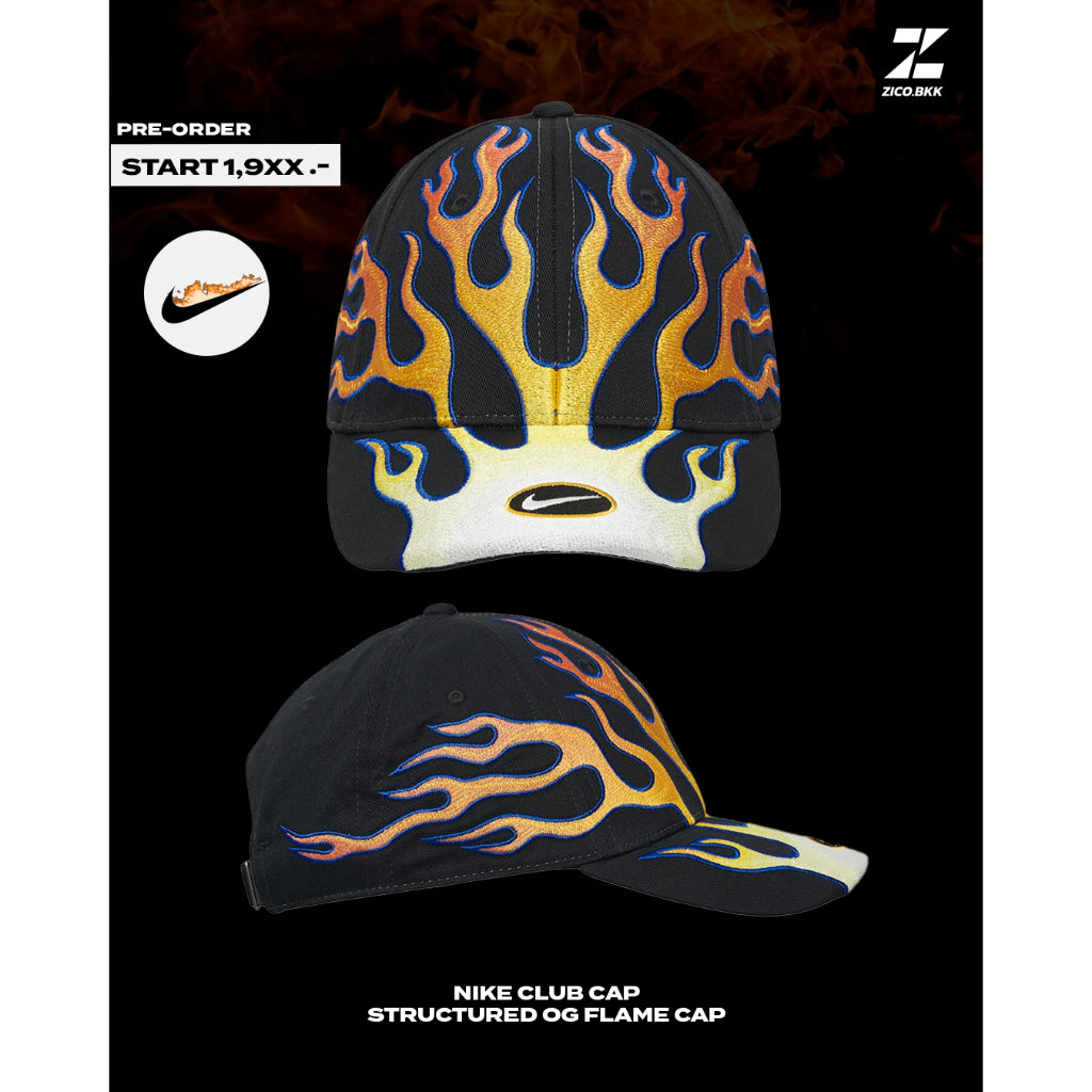 Nike Club Structured OG Flame Cap (HV6642) - Nike Cap | ZICO.BKK