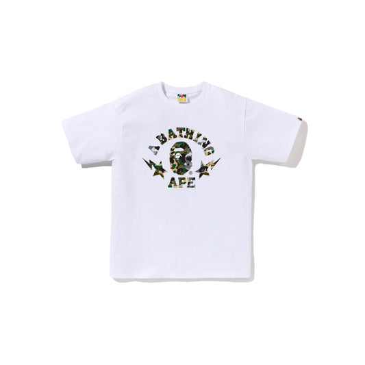 BAPE 1ST Camo Crazy STA College Tee