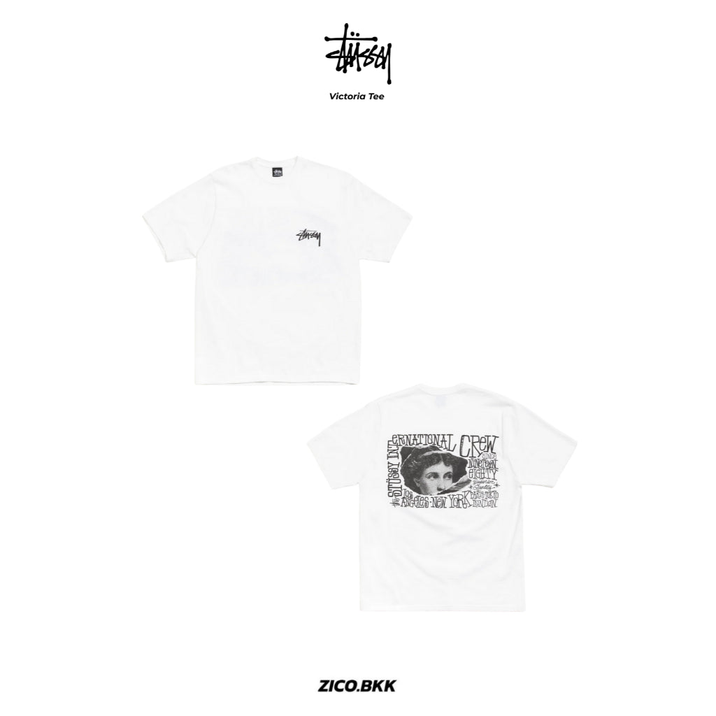 Stussy Victoria Tee (Black/White) - Stussy T-Shirt | ZICO.BKK