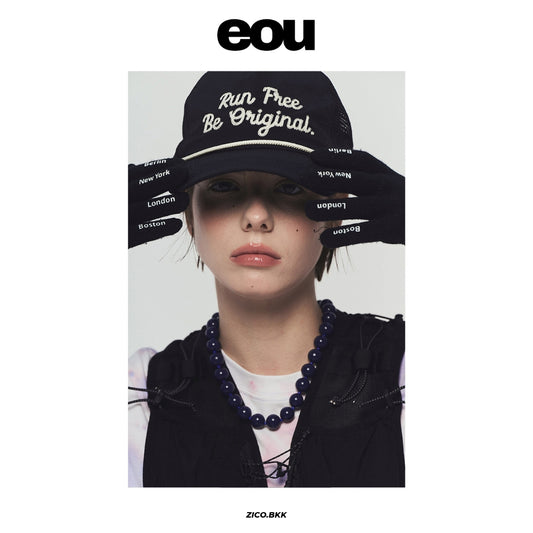 Eou Run Free Cap (Black, Red, Blue)