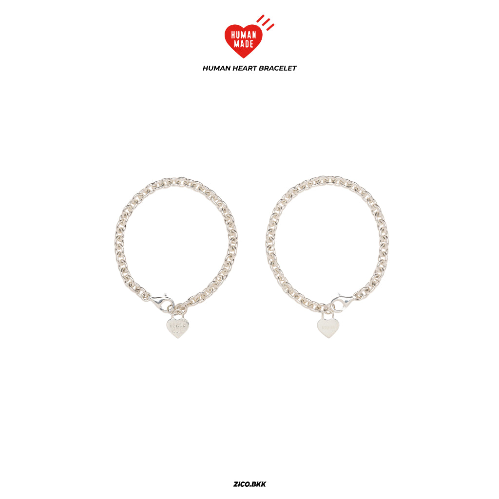 Human Made Made Heart Silver Bracelet (HM30GD086)