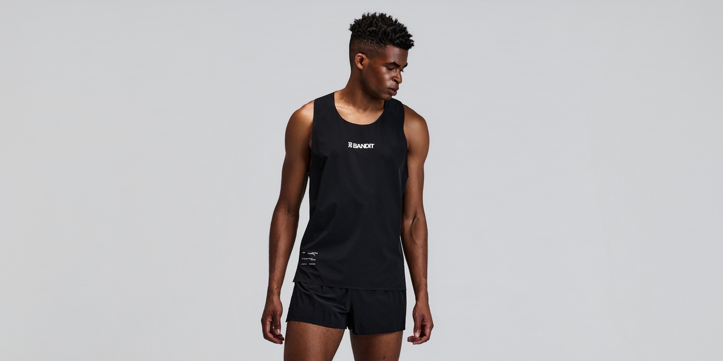 Bandit Vento Performance Singlet Black back