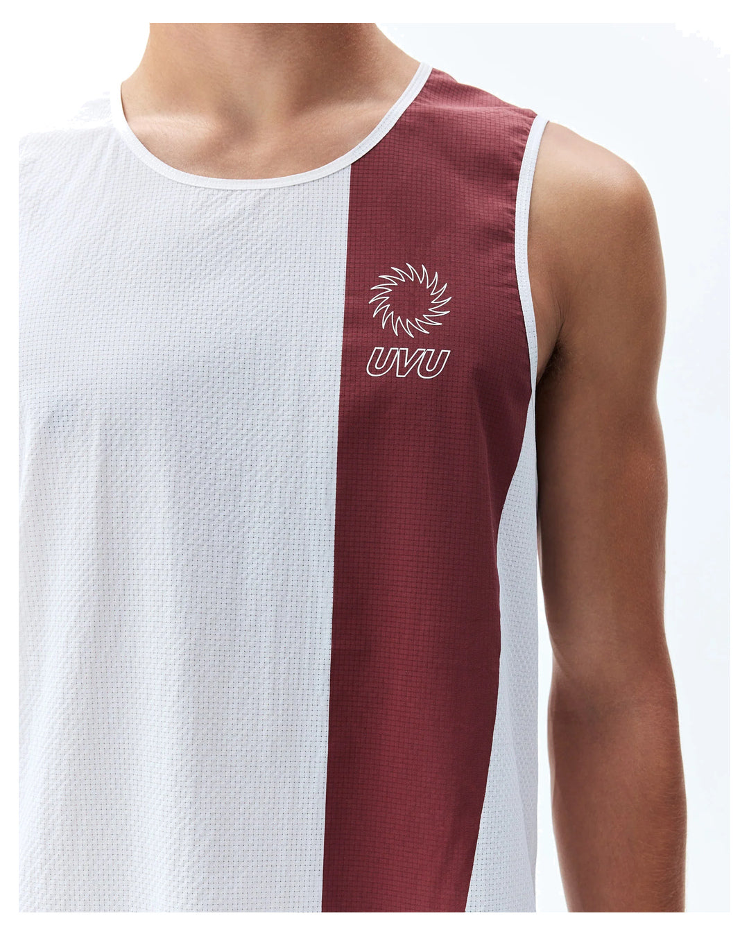 UVU Running Singlet White — official product image 5