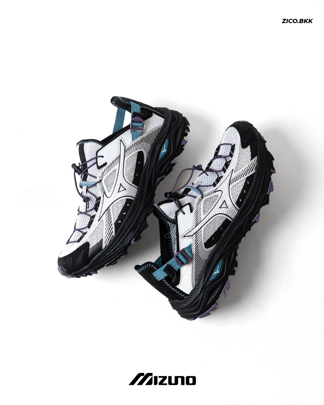 Mizuno Racer Trail SE V2 Grey Blue รองเท้า trail-inspired สำหรับ streetrunning