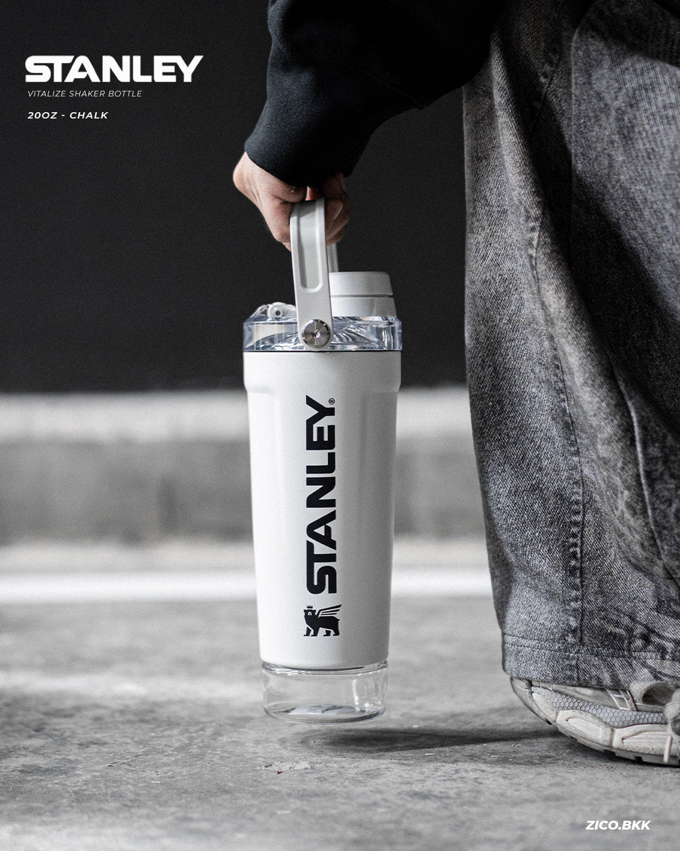 Stanley The Vitalize Shaker Bottle 20oz สี Chalk ขวดเชคโปรตีนสแตนเลส ZICO.BKK