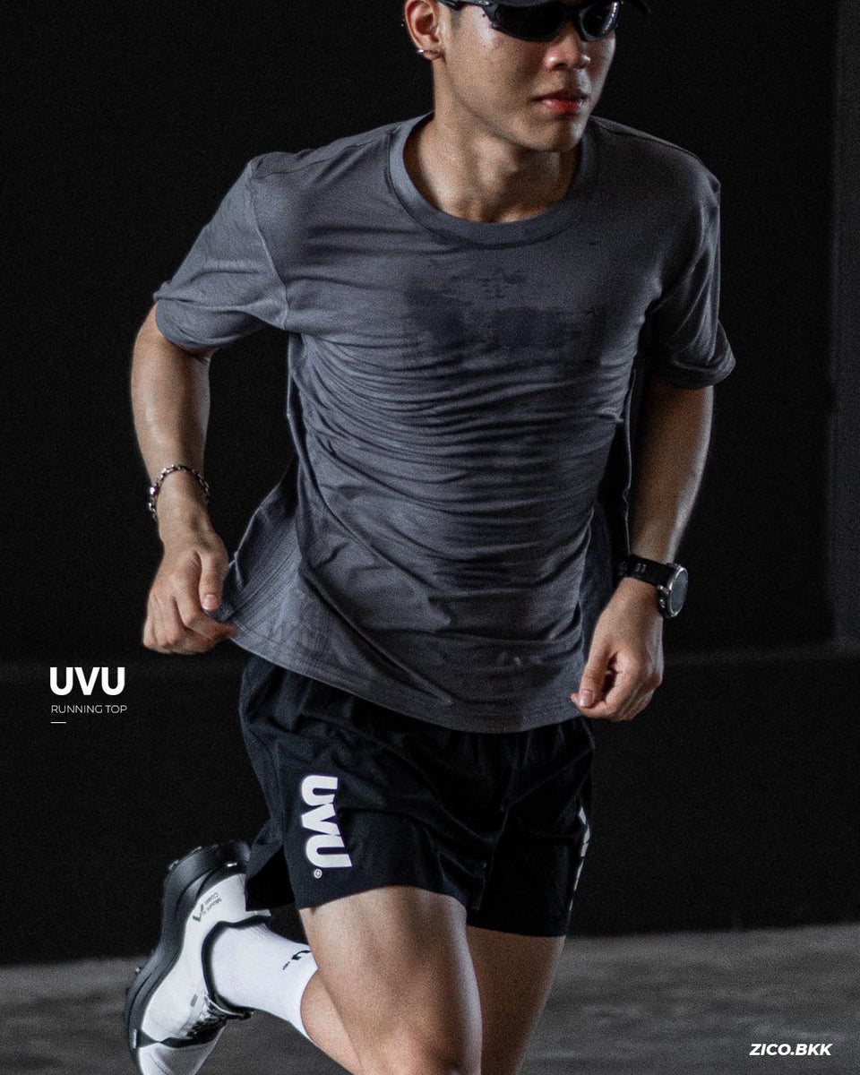 UVU S/S Running Top Grey รีวิวเสื้อวิ่งแขนสั้นสำหรับ easy run tempo และ streetrunning