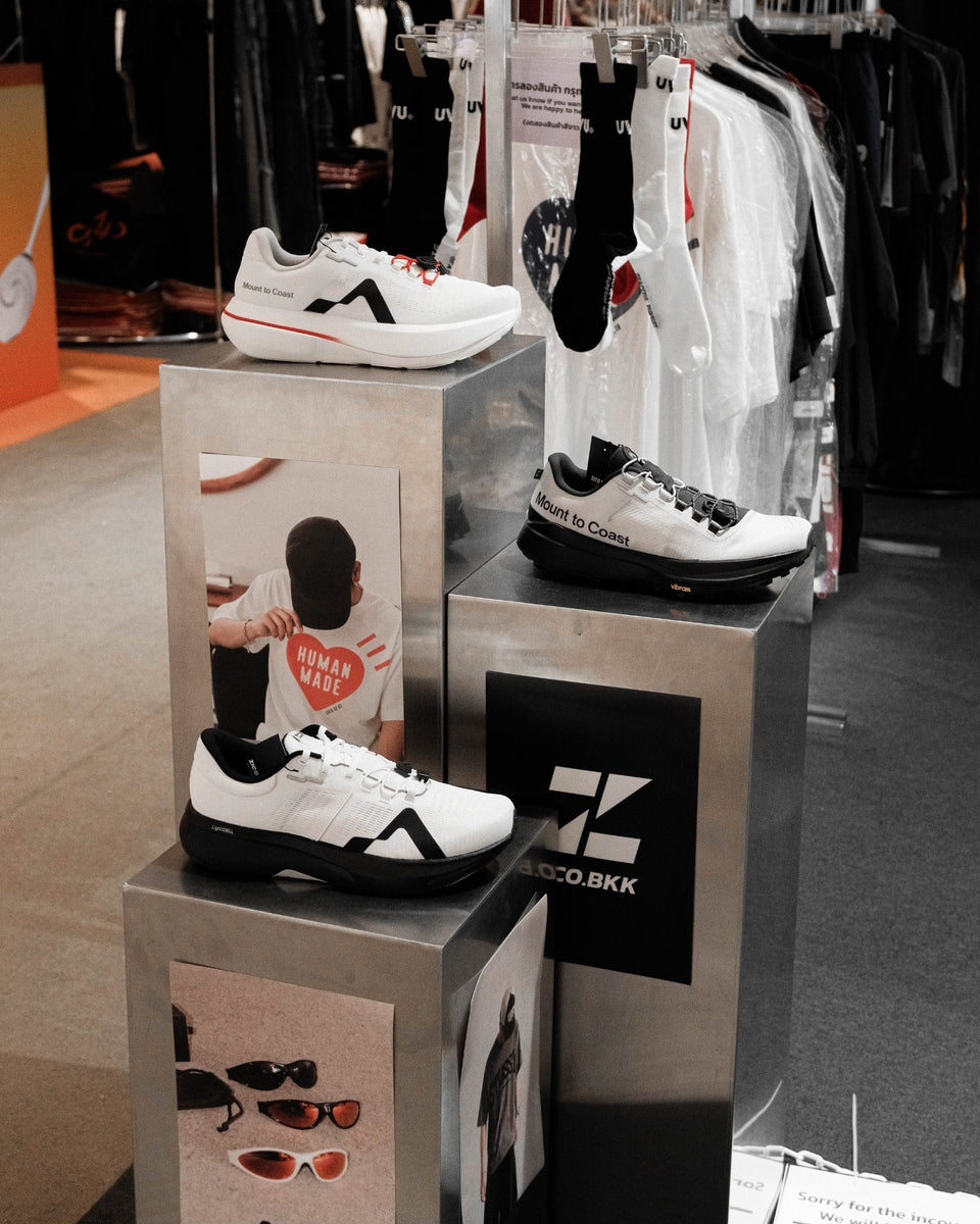 Mount to Coast C1 R1 T1 displayed at ZICO.BKK store with UVU socks