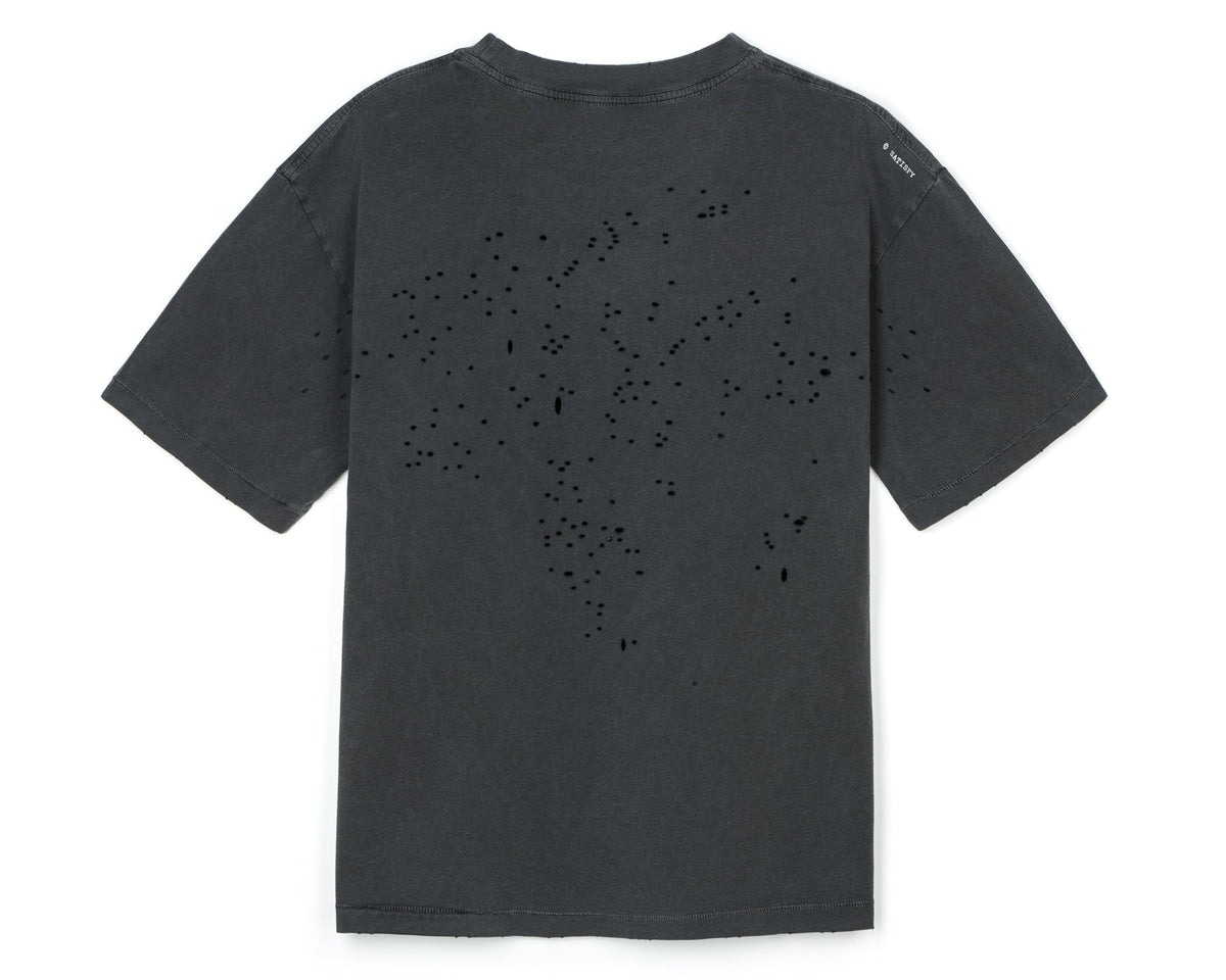 Satisfy MothTech T-Shirt - Aged Black Airbrush Glitter | back 2