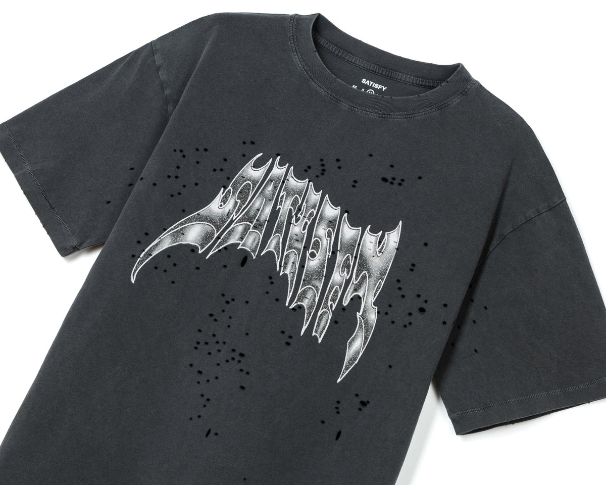 Satisfy MothTech T-Shirt - Aged Black Airbrush Glitter | detail 3