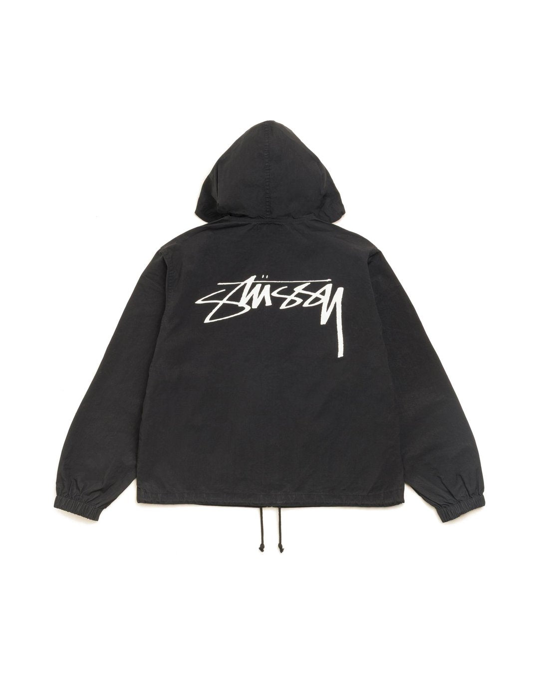 Stussy Waxed Cotton Beach Shell | Black | official 1