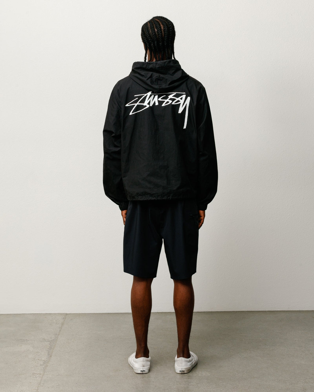 Stussy Waxed Cotton Beach Shell | Black | official 4