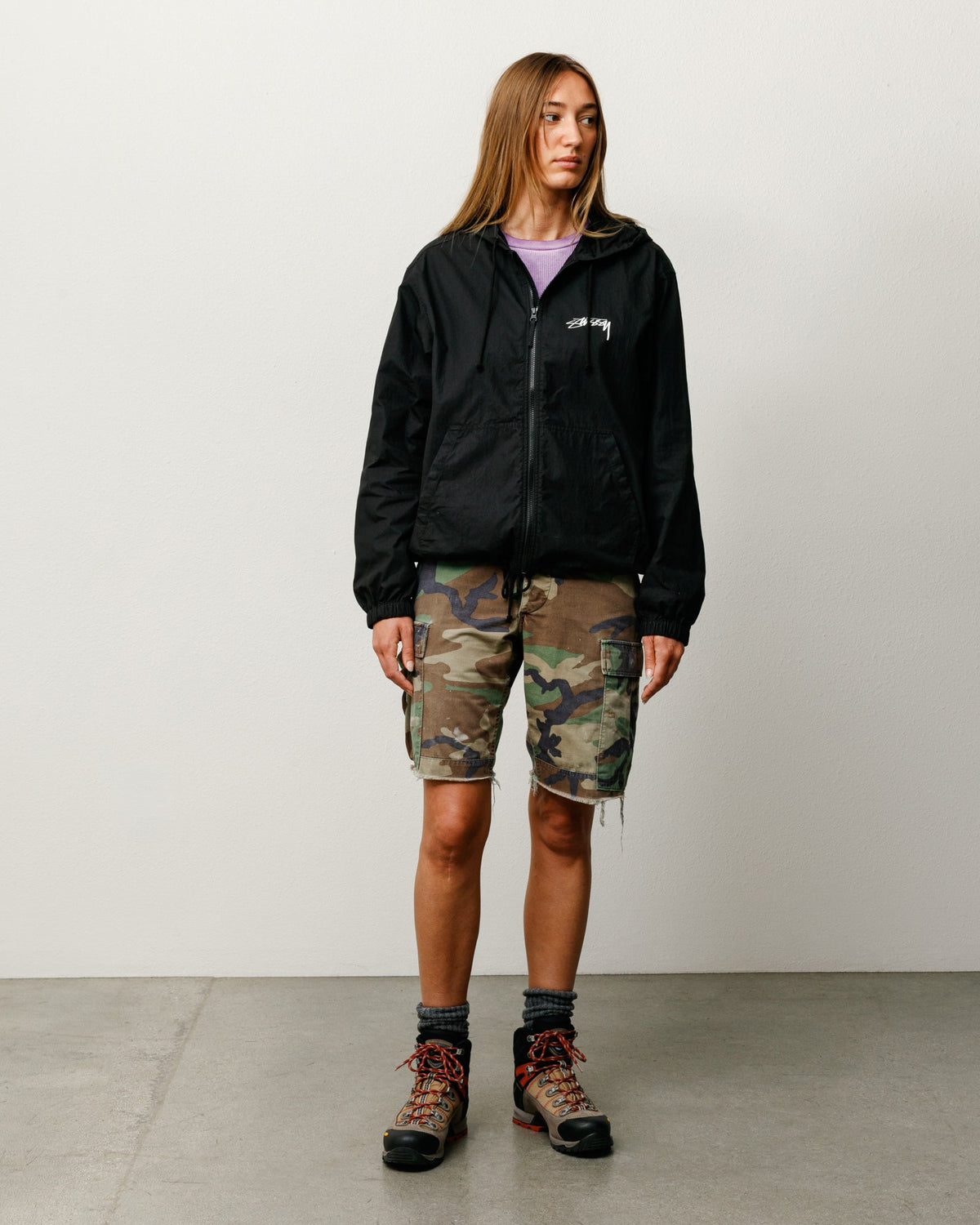 Stussy Waxed Cotton Beach Shell | Black | official 6