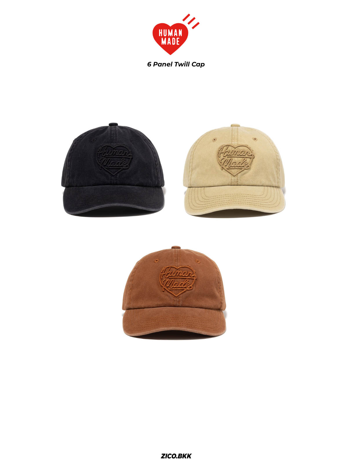 Human Made 6 Panel Twill Cap - Human Made Cap | ZICO.BKK