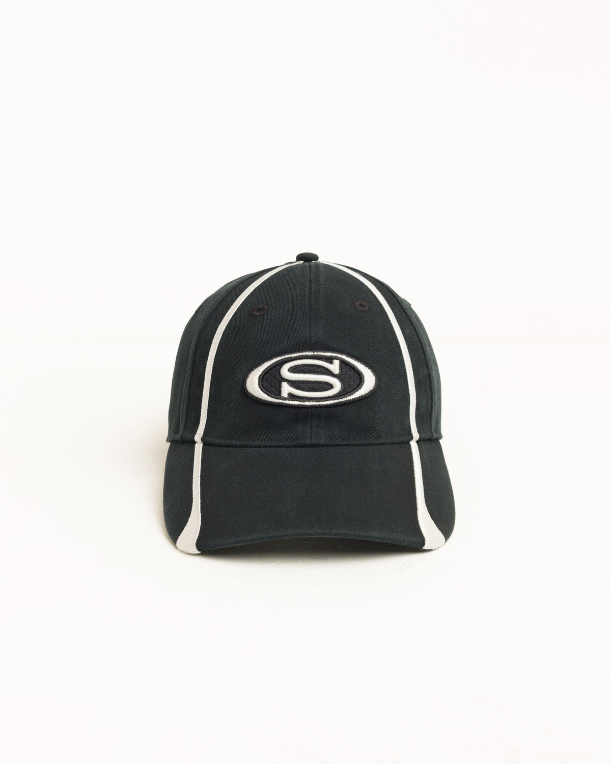 Stussy S Oval Cap - Black - original official view 1