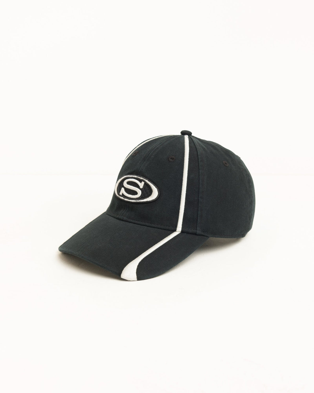 Stussy S Oval Cap - Black - original official view 2