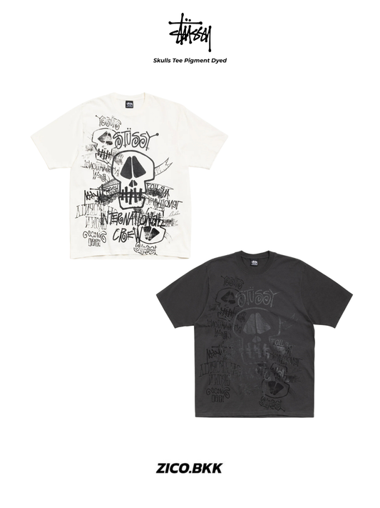 Stussy Skulls Tee Pigment Dyed