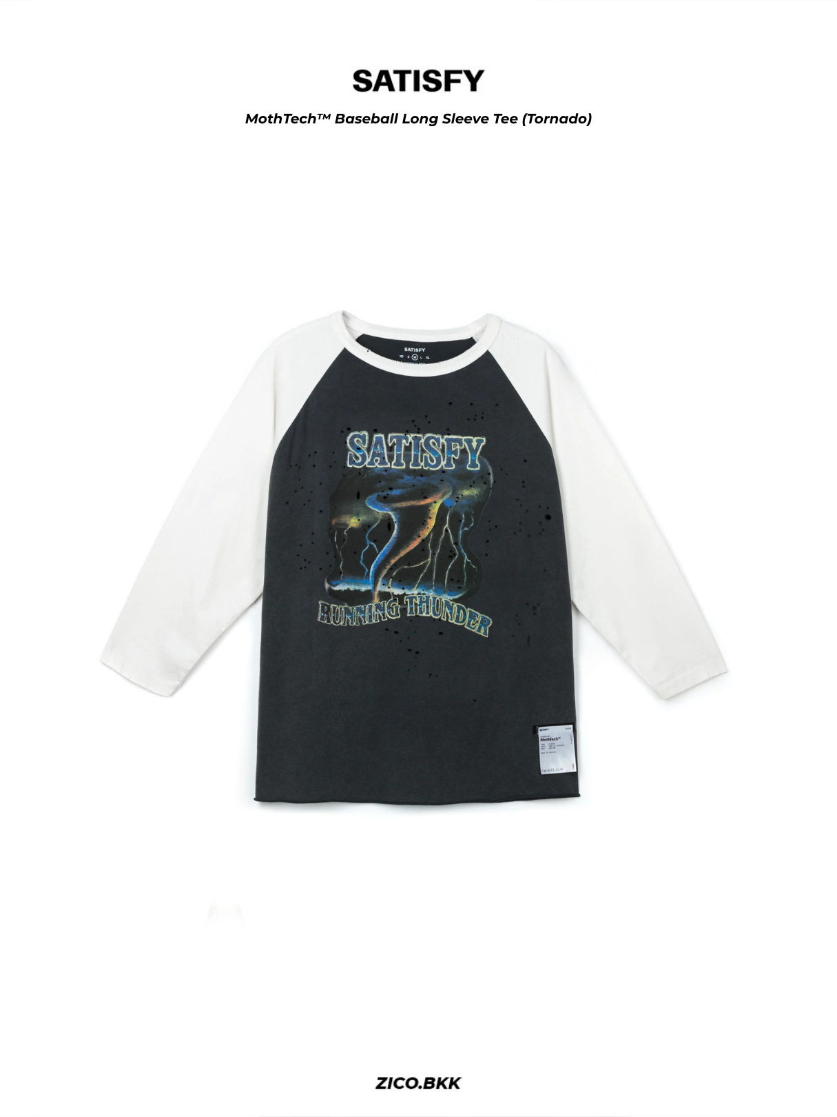 Satisfy MothTech™ Baseball Long Sleeve Tee (Tornado)