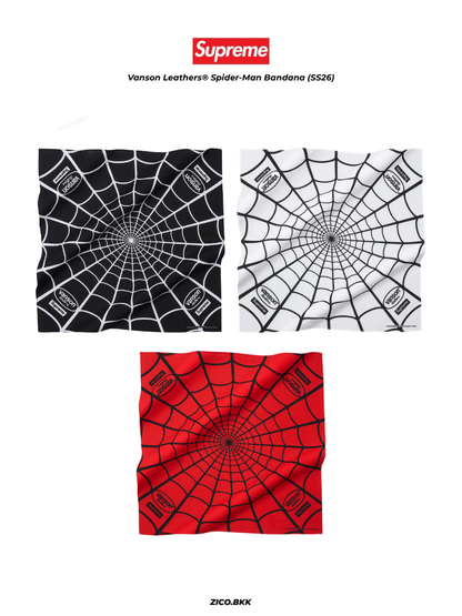 Supreme x Vanson Leathers® Spider-Man Bandana (SS26)
