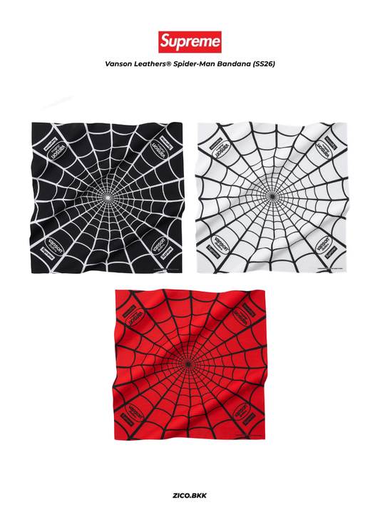 Supreme x Vanson Leathers® Spider-Man Bandana (SS26) - Supreme Bandana | ZICO.BKK