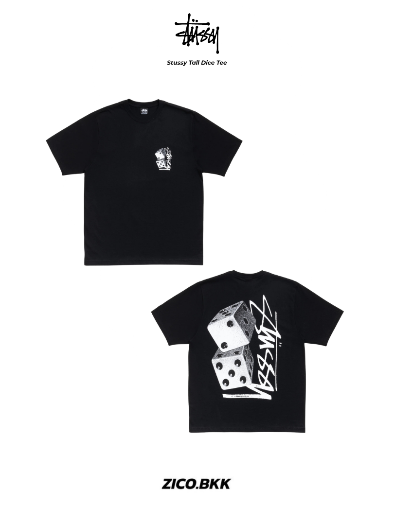 Stussy Tall Dice Tee (Black/White)
