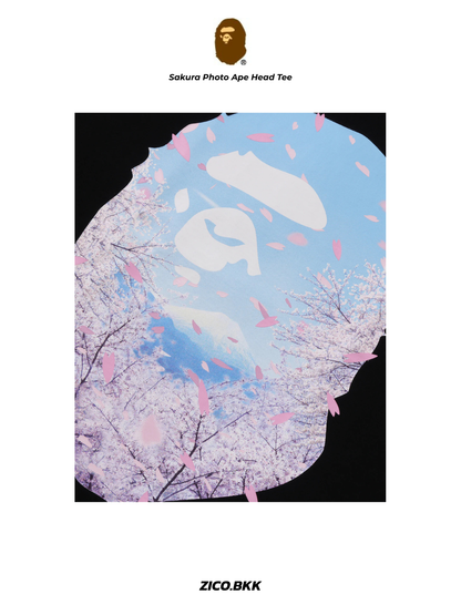 Bape Sakura Photo Ape Head Tee