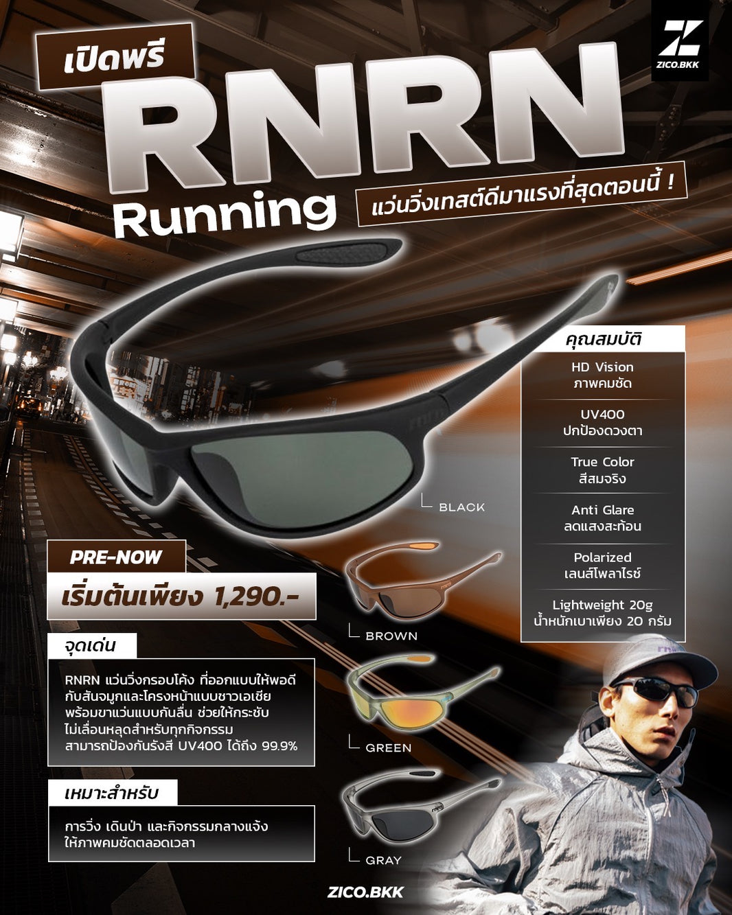 RNRN Thailand | EYE SCOPE Running Sunglasses | ZICO.BKK – zico.bkk