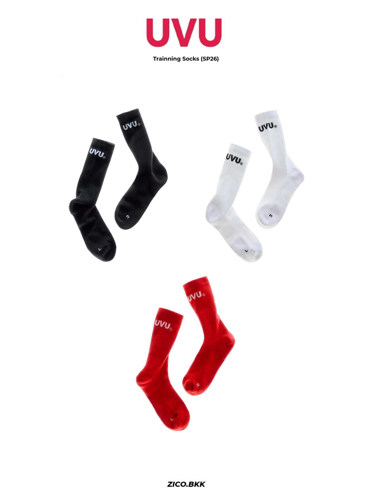 UVU Training Sock (SP26) - UVU Running Socks | ZICO.BKK