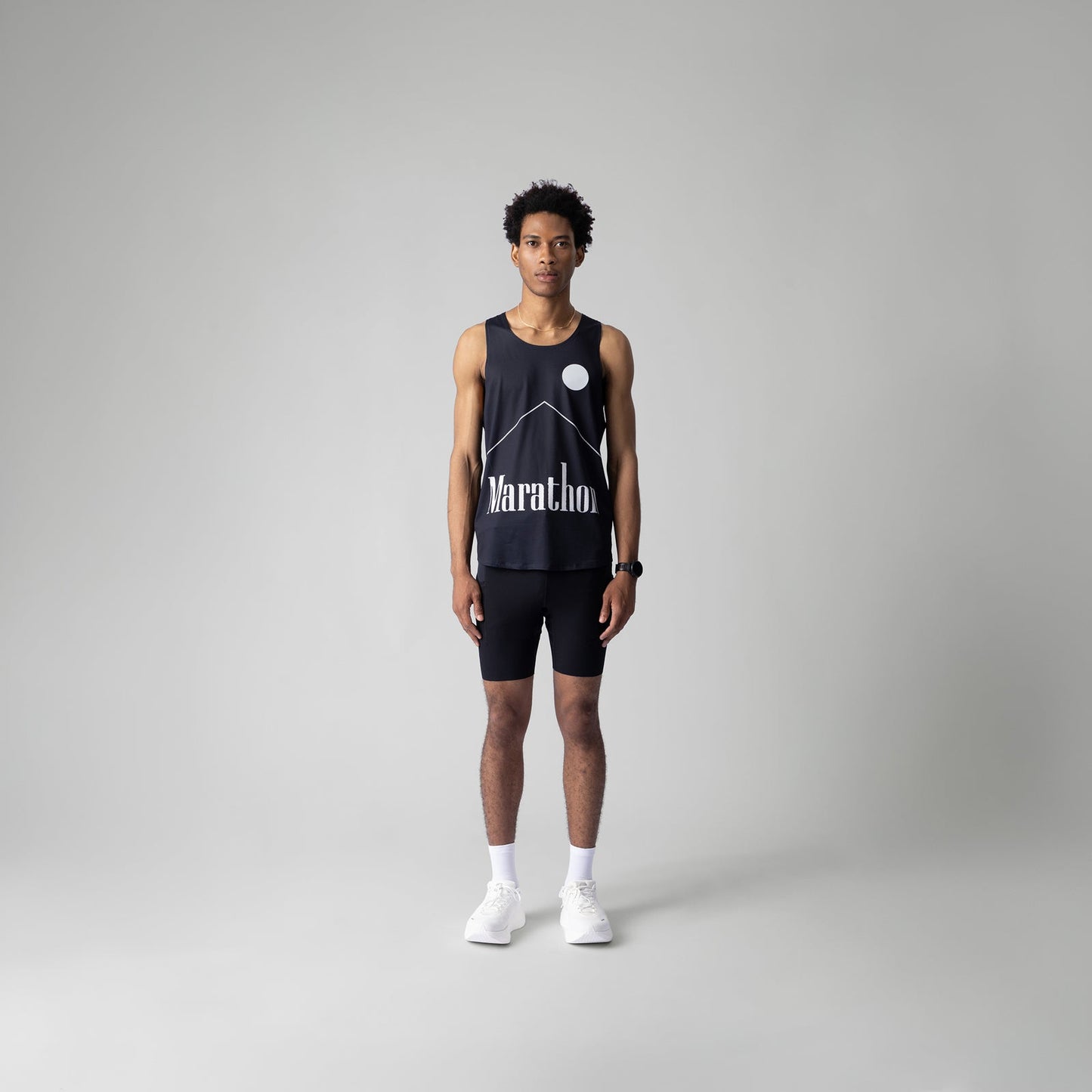 Participation Marathon Black Singlet detail 1 - ZICO.BKK