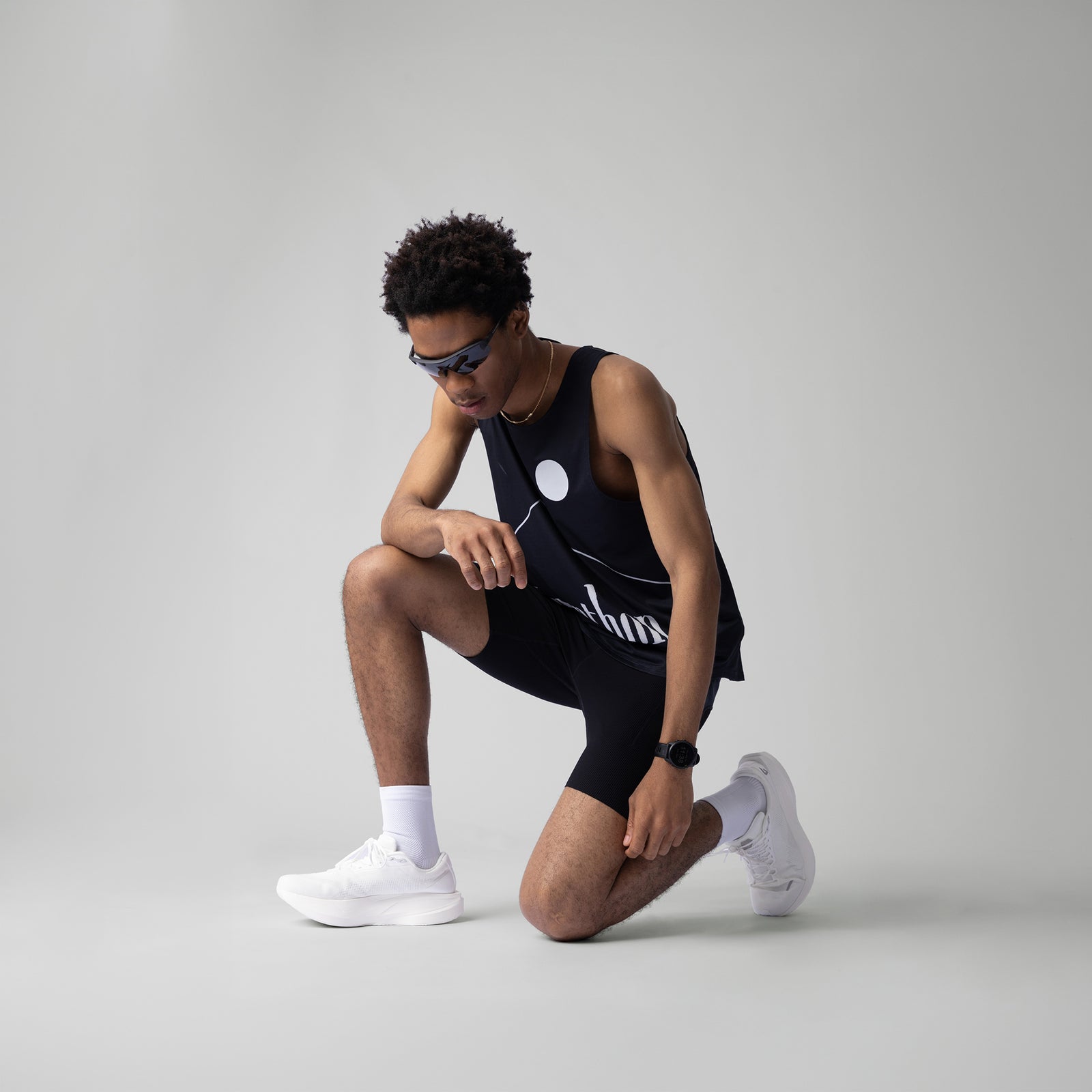 Participation Marathon Black Singlet detail 4 - ZICO.BKK