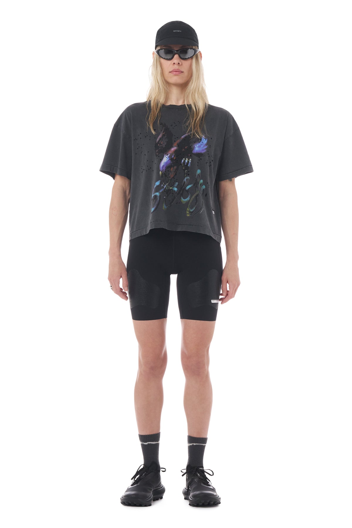 Satisfy MothTech T-Shirt Women's - Aged Black (21002-00A35) - original official view 8