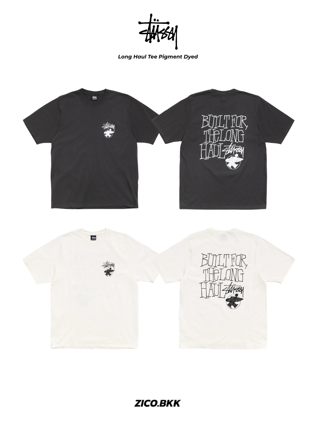 Stussy Long Haul Tee Pigment Dyed - Stussy T-Shirt | ZICO.BKK