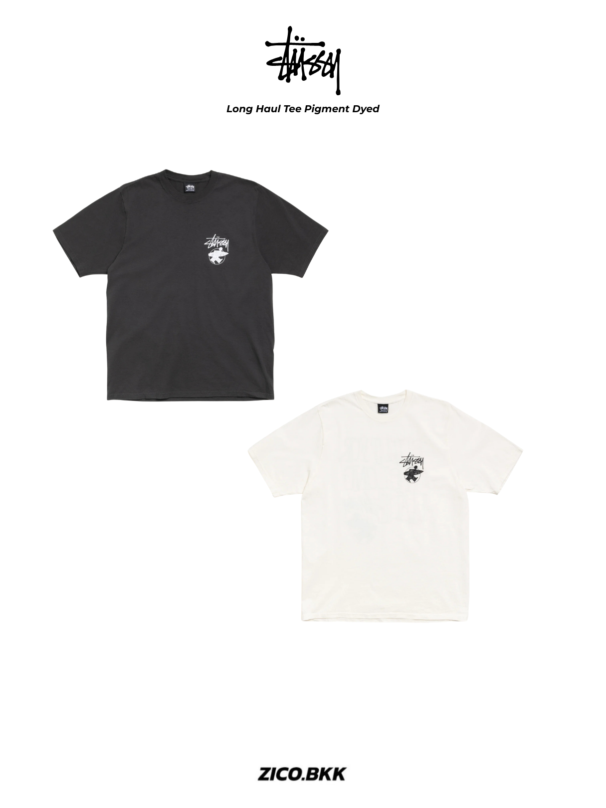 Stussy Long Haul Tee Pigment Dyed - Stussy T-Shirt | ZICO.BKK