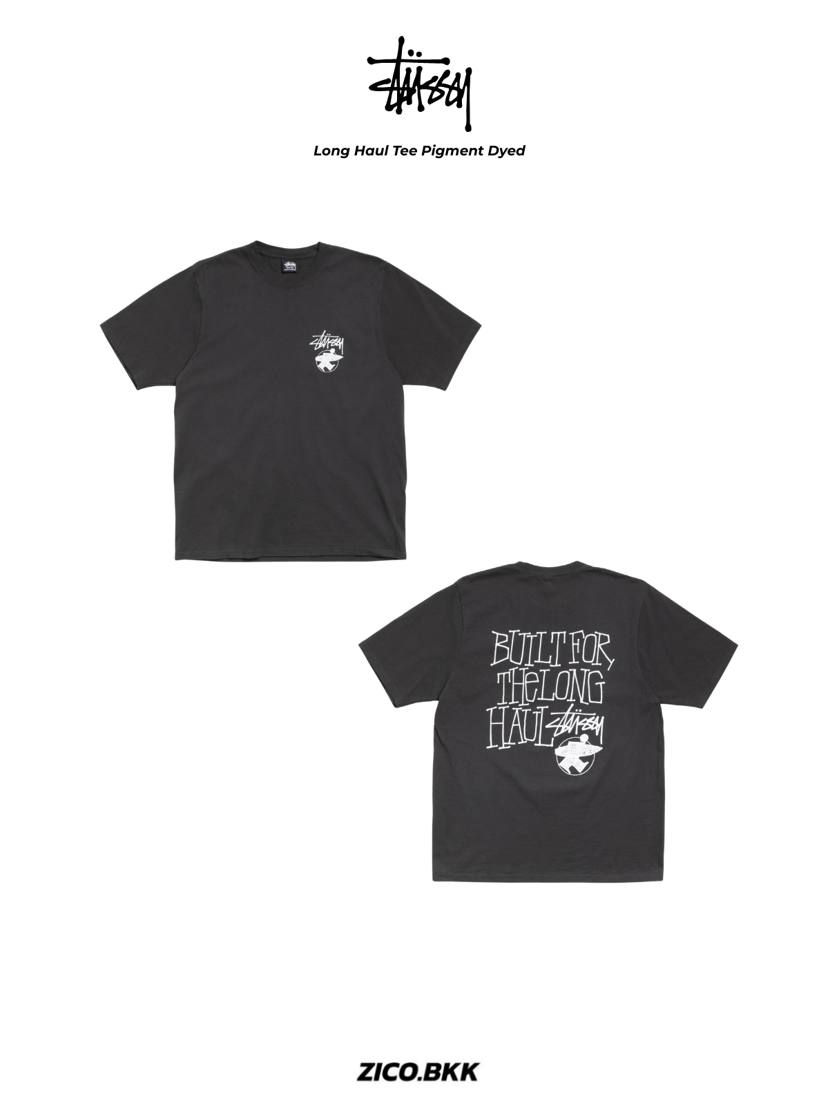 Stussy Long Haul Tee Pigment Dyed - Stussy T-Shirt | ZICO.BKK
