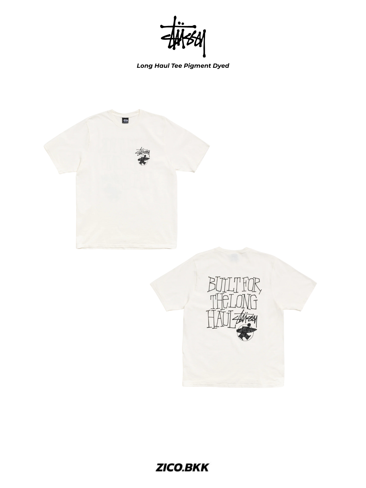 Stussy Long Haul Tee Pigment Dyed - Stussy T-Shirt | ZICO.BKK