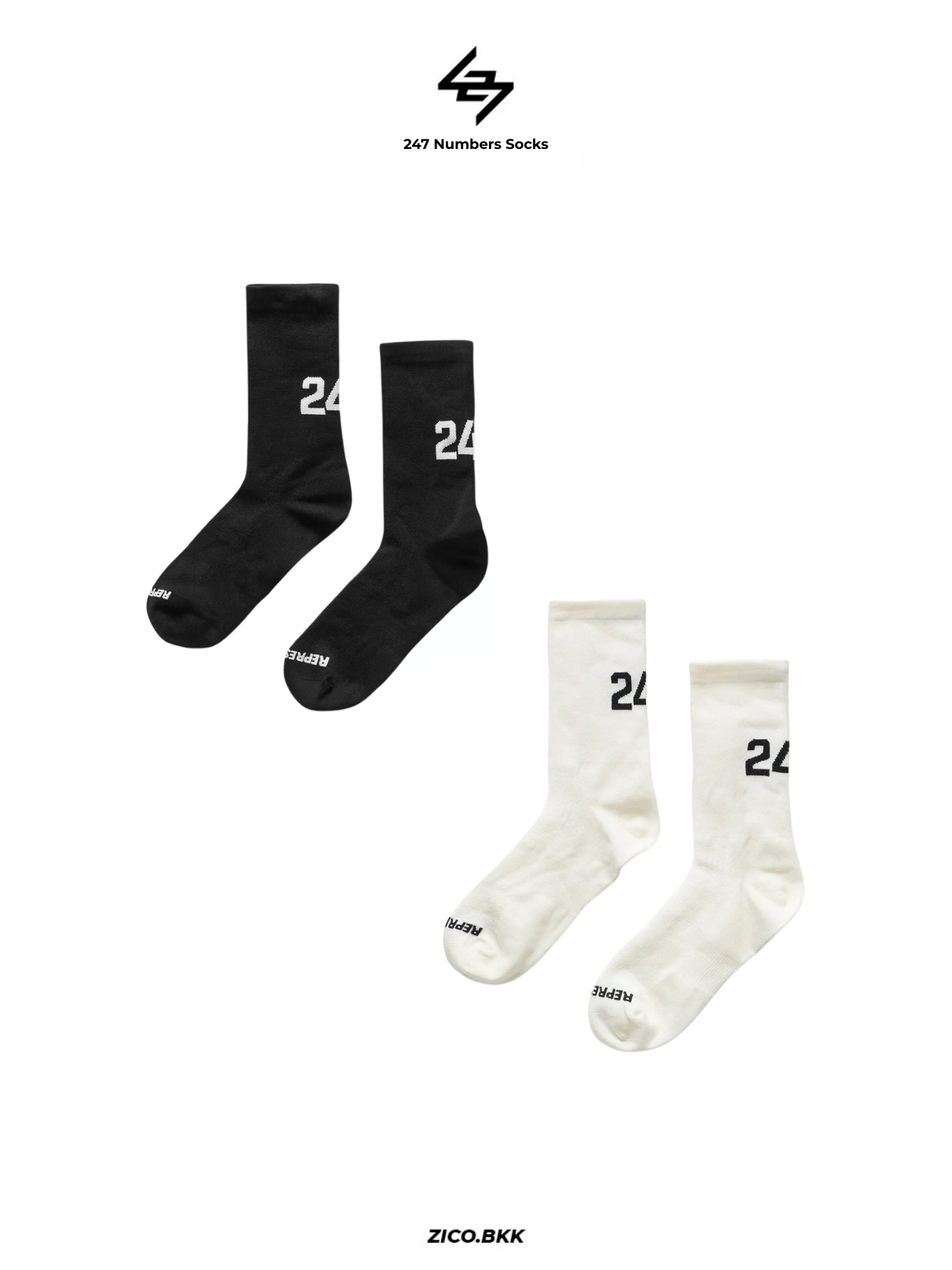 Represent 247 Numbers Socks - Represent Running Socks | ZICO.BKK
