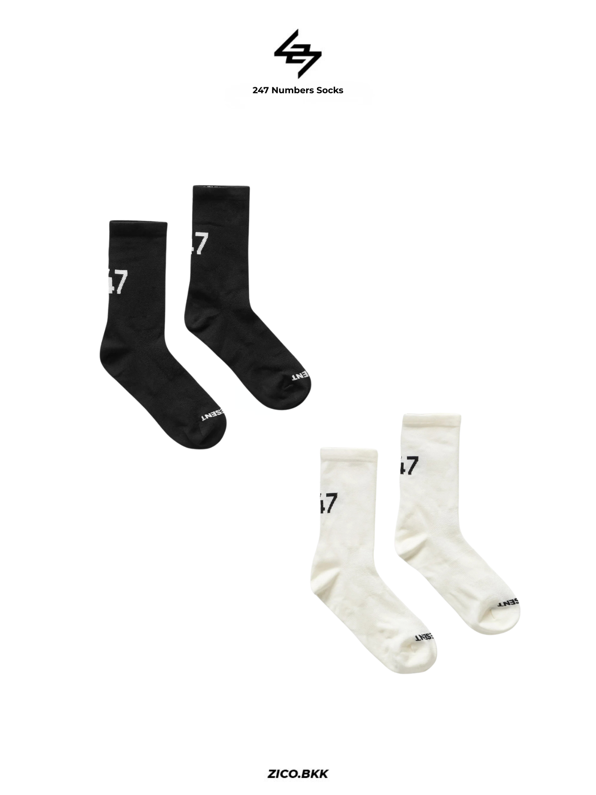 Represent 247 Numbers Socks - Represent Running Socks | ZICO.BKK
