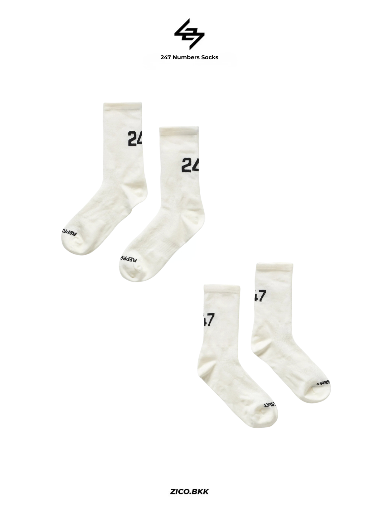 Represent 247 Numbers Socks - Represent Running Socks | ZICO.BKK