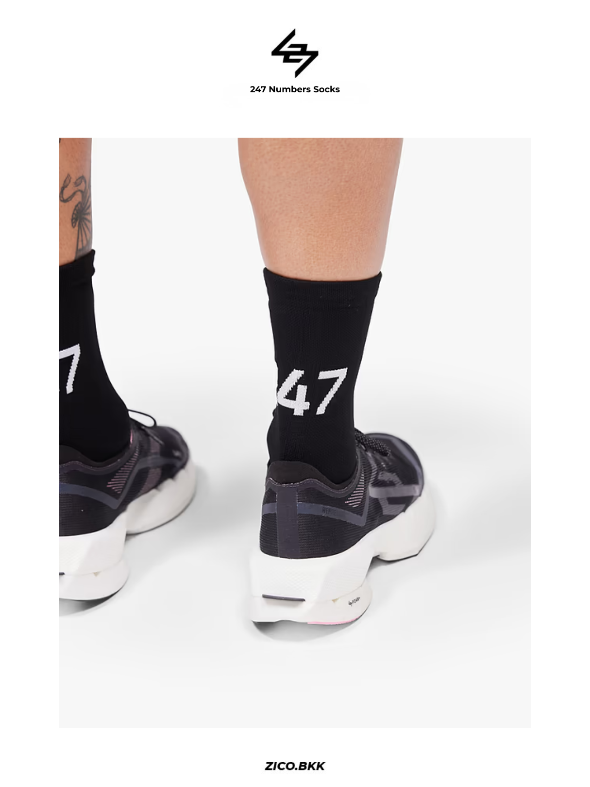 Represent 247 Numbers Socks - Represent Running Socks | ZICO.BKK