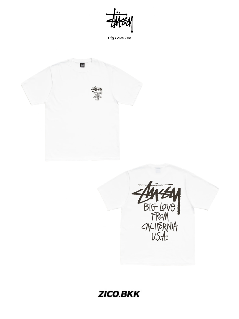 Stussy Big Love Tee (Black/White)